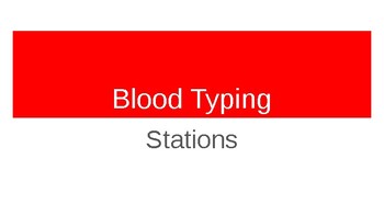 Preview of Blood Typing Digital Activity
