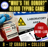 Blood Typing Game Simulation and Lab (forensics, blood typ