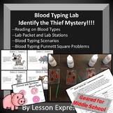Blood Typing Lab -- Who Is The Thief Mystery Stations
