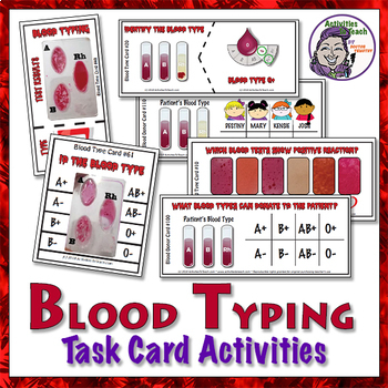 Preview of Blood Typing Activity: Task Cards for Forensic Science & Biology