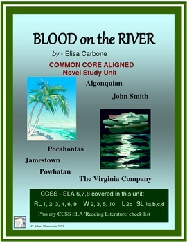 Preview of BLOOD on the RIVER by Elisa Carbone - Novel Study