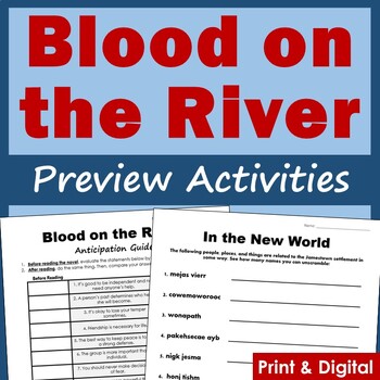 Preview of Blood on the River Anticipation Guide & Preview Activities - PDF & Digital