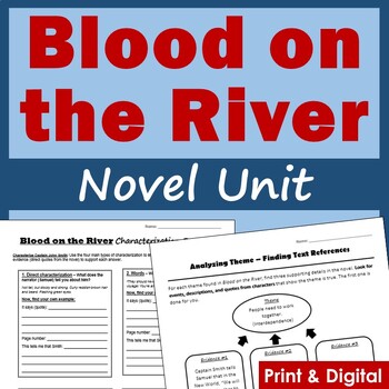 Preview of Blood on the River Novel Study Bundle - Printable & Digital