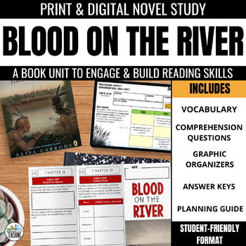 Preview of Blood on the River Novel Study Activities for the Book by Elisa Carbone
