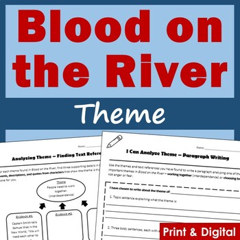 Preview of Blood on the River Story Theme Activities - Printable & Digital