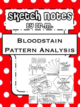 Preview of Bloodstain Pattern Analysis Sketch Notes W/Teacher's Guide & Student Notes!