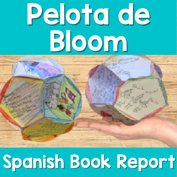 Preview of Bloom Ball Book Report Project in Spanish Proyecto de informe de libro