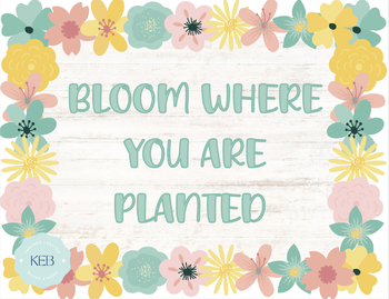 Bloom Where You Are Planted Bulletin Board Kit by KEB books and more