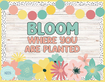 Bloom Where You Are Planted Spring Bulletin Board Kit by KEB books and more