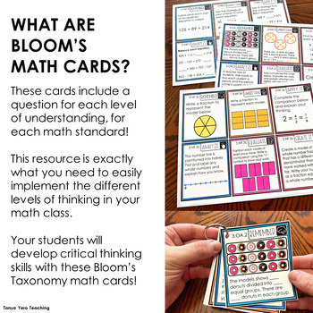 Bloom S Taxonomy 3rd Grade Math Question Cards All Standards 150 Cards