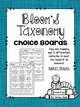 Preview of Bloom's Taxonomy Choice Boards