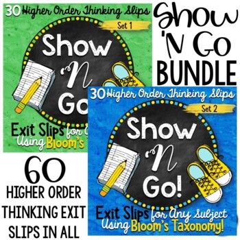 Preview of Exit Slips for Any Subject Bundle | Higher Order Thinking Skills