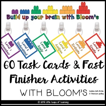 Bloom's Taxonomy Fast Finisher Task Cards