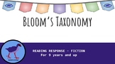 Bloom's Taxonomy Fiction Reading Response Resource