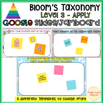 Preview of Bloom's Taxonomy Jamboard™ Google Slides Higher Order Thinking Question Stems