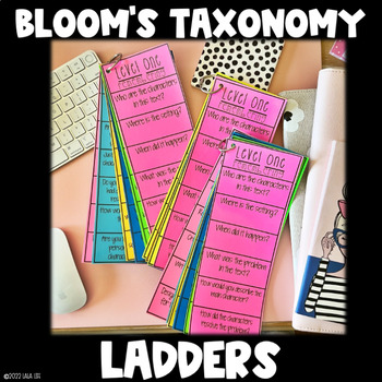 Preview of Bloom's Taxonomy Ladders Higher Order Thinking Questions for Fiction Text