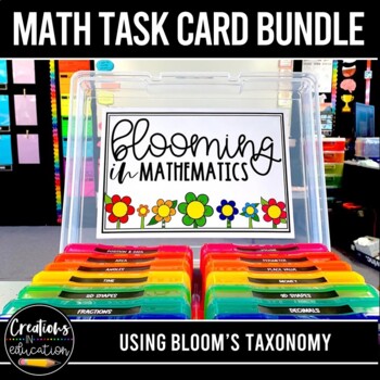 Preview of Bloom's Taxonomy Math Task Cards