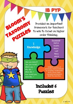 Preview of Bloom's Taxonomy Puzzles