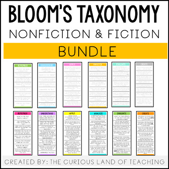 Preview of Bloom's Taxonomy Question Card Bundle: Fiction and Nonfiction