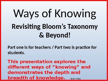 Preview of Bloom's Taxonomy Revisited - Exploring the Depth and Breadth of Knowledge