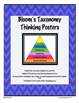 Preview of Bloom's Taxonomy Thinking Posters