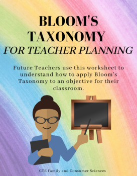 Preview of Bloom's Taxonomy for Teacher Planning (Education & Training or Teacher Prep)