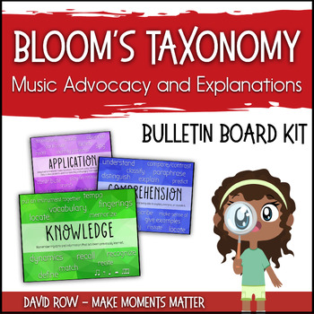 Preview of Bloom's Taxonomy in the Music Room - Music Advocacy Bulletin Board Set
