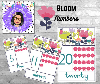 Preview of Bloom theme Number Chart 0 - 20