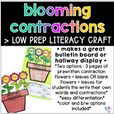 Blooming Contractions - LOW PREP Literacy Craft - Bulletin