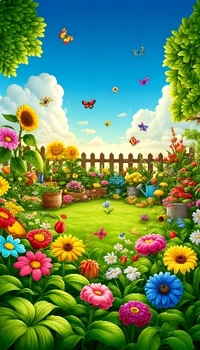 Preview of Blooming Paradise: Garden Poster