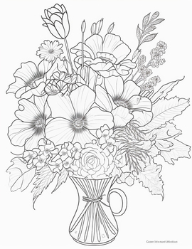 BEST VALUE 50 Beautiful Flowers Coloring Pages Instant Download Coloring  Book for Adults Flower Coloring Book Spring Coloring Page Large 