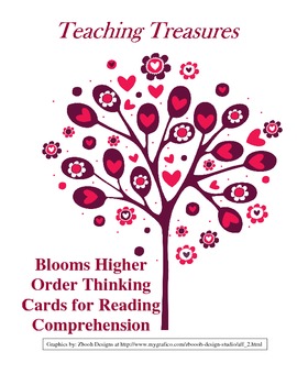 Preview of Blooms Higher Level Questioning Cards for Reading Comprehension