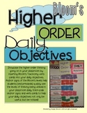 Bloom's Higher Order Daily Objectives Bulletin Board