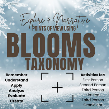 Preview of Blooms Taxonomy Aligned Analyzing Narrative Point of View Winter Themed Gr 6-8