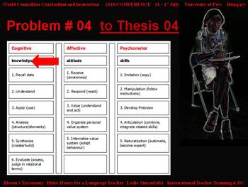 Preview of Bloom's Taxonomy: Bitter Honey for a Language Teacher - Problem # 04