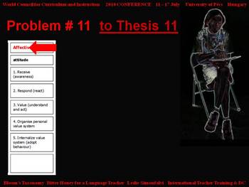 Preview of Bloom's Taxonomy: Bitter Honey for a Language Teacher - Problem # 11