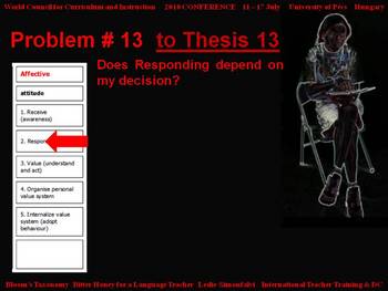 Preview of Bloom's Taxonomy: Bitter Honey for a Language Teacher - Problem # 13