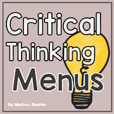 Critical Thinking Nonfiction Menus Sample