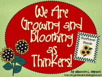 Preview of Garden Bloom's Taxonomy Posters (We Are Growing and Blooming as Thinkers!)