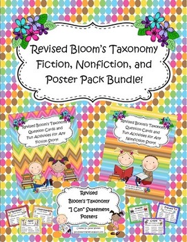 Preview of Bloom's Taxonomy Fiction Activities, Nonfiction Activities, & Poster Bundle!