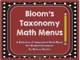 Bloom's Taxonomy Math Menus