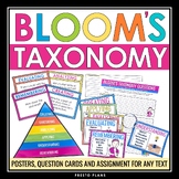 Bloom's Taxonomy Posters, Reading Question Cards, and Assi