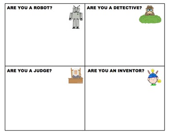 Preview of Bloom's Taxonomy Questions & Activities: Robot, Detective, Judge, and Inventor