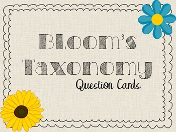 Preview of Bloom's Taxonomy Questions Cards