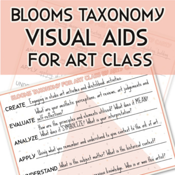 Preview of Blooms Taxonomy for the Art Class Visual Aid for Teachers & Students