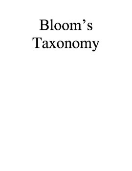 FREE Blooms Taxonomy Flip Chart • Teacher Thrive