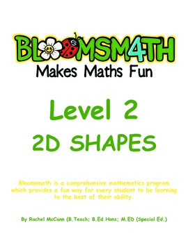 Preview of Bloomsmath Differentiated 2D Maths Activities for Year 1