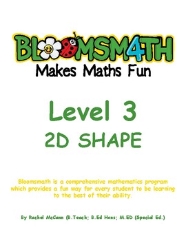 Preview of Bloomsmath Differentiated 2D Shapes Maths Activities for Year 2