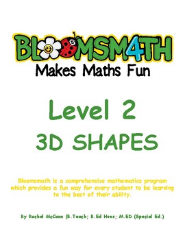 Preview of Bloomsmath Differentiated 3D Shapes Maths Activities for Year 1