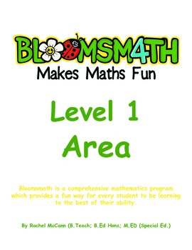 Preview of Bloomsmath Differentiated Area Kindergarten Maths Activities